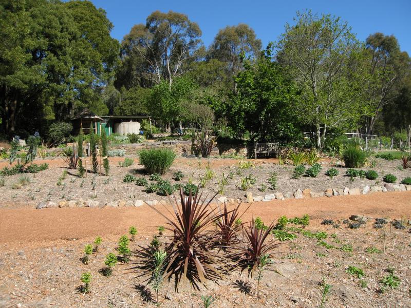 Blackwood - St Erth Gardens, Simmons Reef Road: Catalogue Hill with drought tolerant plants
