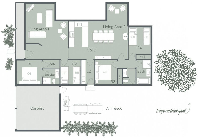 Hargreaves House - Floor plan