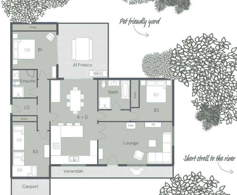 Mountbatten Retreat - Floor plan