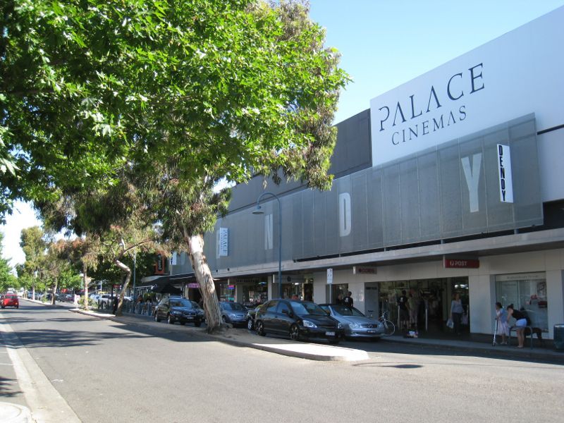 Brighton - Shops along Church Street: View south-east along Church St at Dendy Palace Cinemas