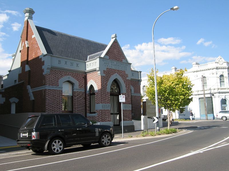 Brighton - Shops along Bay Street: Former English, Scottish & Australian Bank, corner Bay St and Asling St