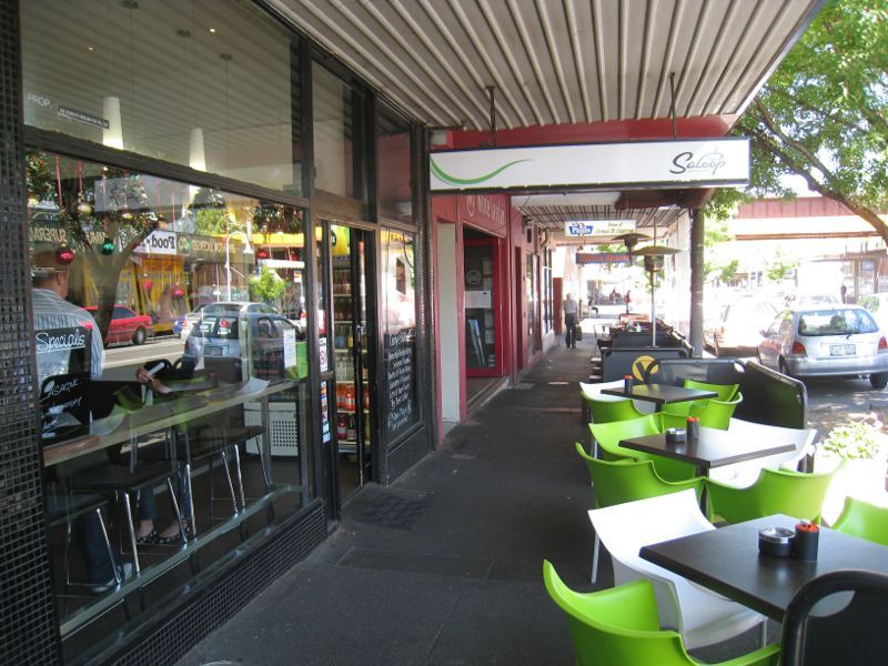 Brighton - Shops along Martin Street: Saloop Cafe, Martin St near railway bridge