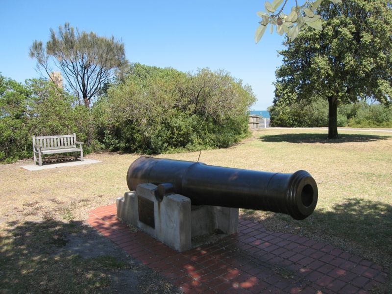 Brighton - Brighton Beach Gardens at Green Point: Cannon and lawns