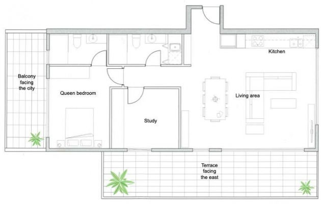 East Brunswick Penthouse - Floor plan