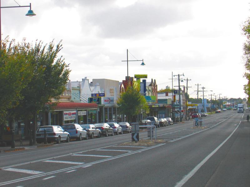 Camperdown - Shops and commercial centre, Manifold Street - View north-west along Manifold St between McNicol St and Gibson St
