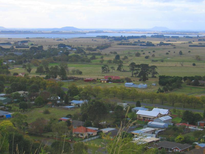 Camperdown - View from Mt Leura lookout: Northerly view towards Lake Colongulac