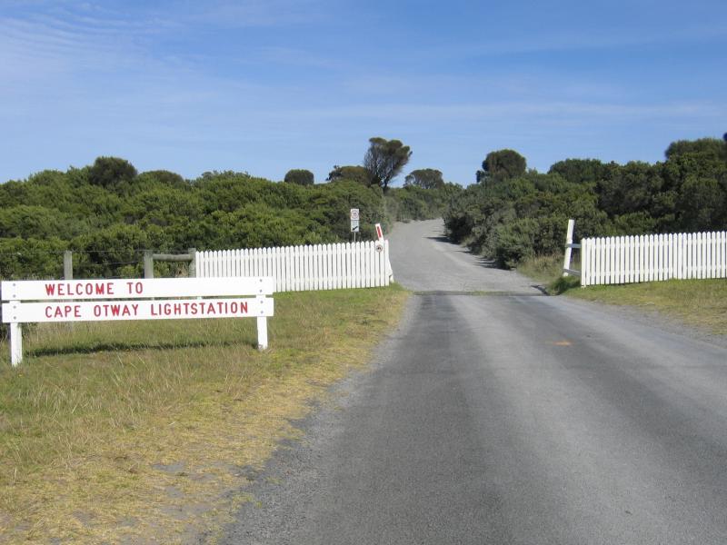 Cape Otway - Cape Otway Lightstation - Gate at driveway entrance to Cape Otway Lightstation