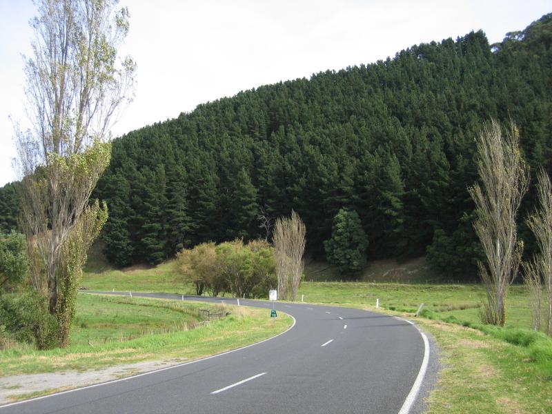 Cape Otway - Great Ocean Road near Aire River: View west along Great Ocean Road just west of Aire River