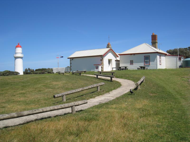 Cape Schanck - Cape Schanck Lighthouse Reserve, end of Cape Schanck Road: Rear of museum and lighthouse