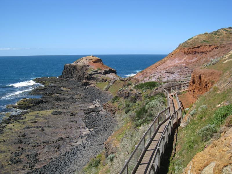Cape Schanck - Cape Schanck Boardwalk: View south-east along boardwalk
