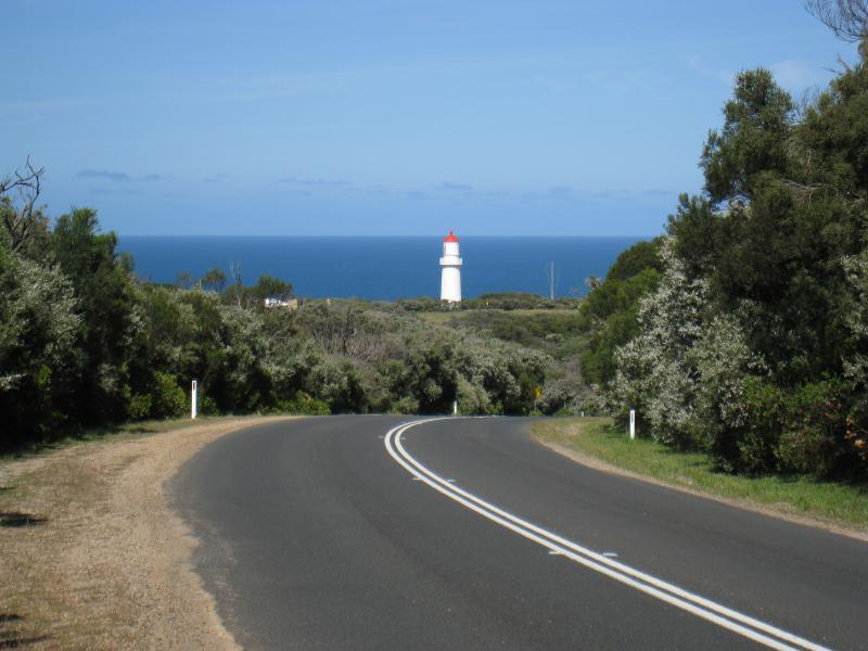 Cape Schanck - Cape Schanck Road: View south-west along Cape Schanck Rd towards lighthouse