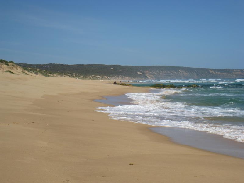 Cape Schanck - Gunnamatta Beach, section where Truemans Road meets the coast: View south-east along beach