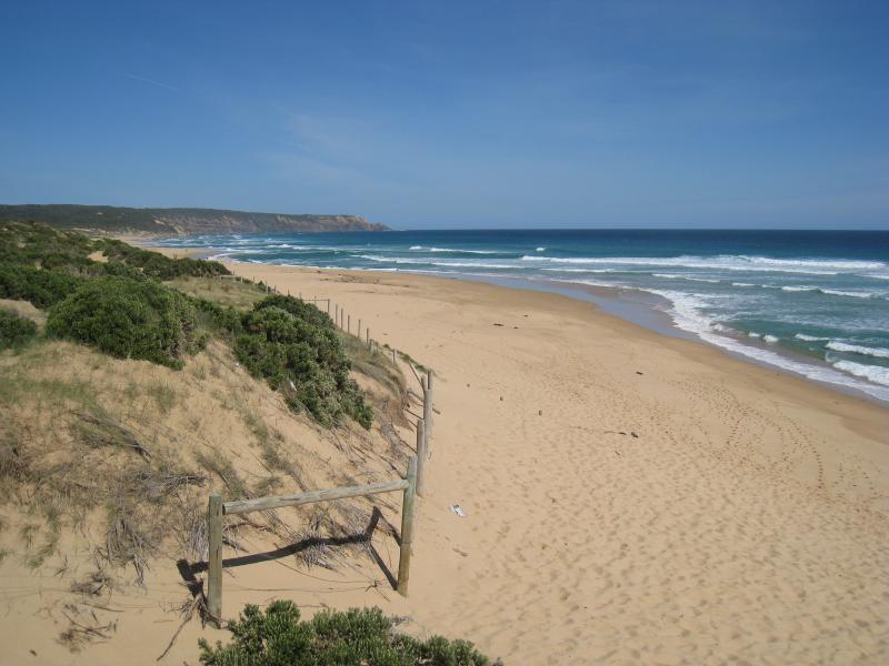 Cape Schanck - Gunnamatta Beach, section at very end of Truemans Road: View south-east along beach
