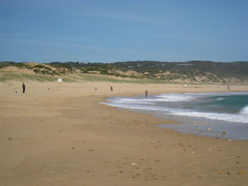 Cape Schanck - Gunnamatta Beach, section at very end of Truemans Road: View south-east along beach
