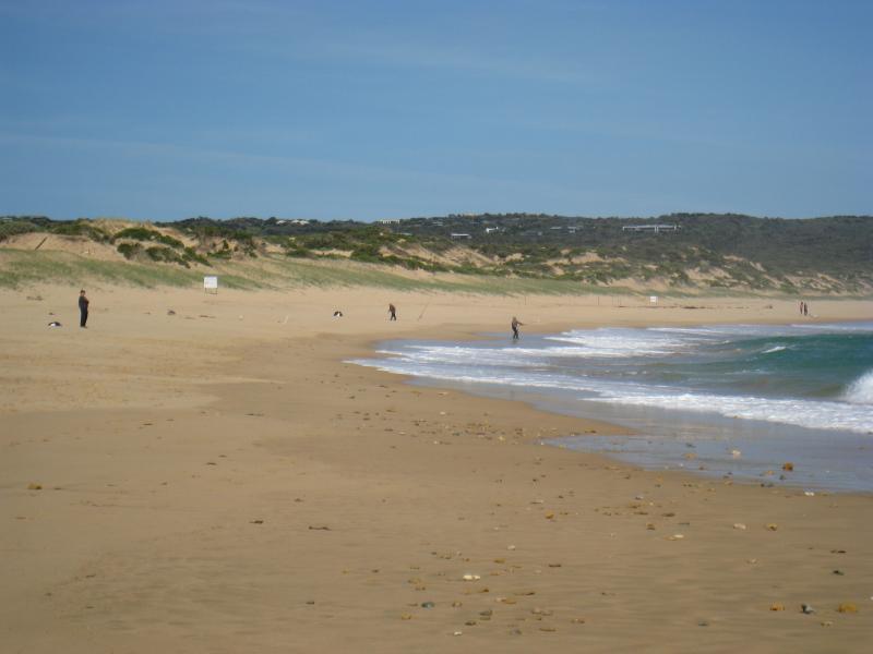 Cape Schanck - Gunnamatta Beach, section at very end of Truemans Road - View south-east along beach