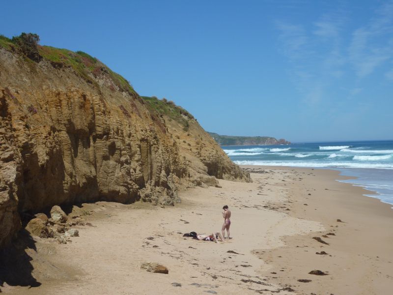 Cape Woolamai - The Colonnades, Woolamai Surf Beach, The Boulevard: South-easterly view along beach towards The Pinnacles