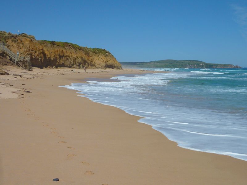 Cape Woolamai - The Colonnades, Woolamai Surf Beach, The Boulevard: South-easterly view along beach