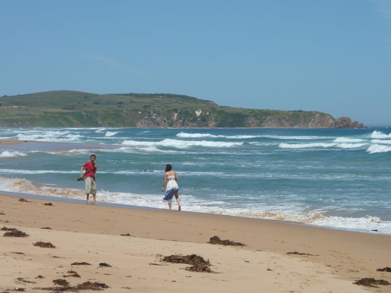 Cape Woolamai - The Colonnades, Woolamai Surf Beach, The Boulevard: View across beach towards The Pinnacles