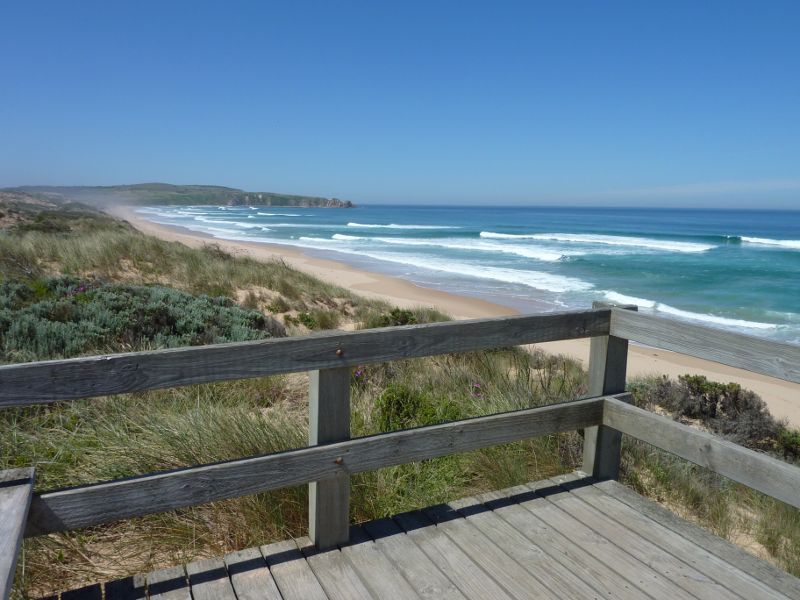 Cape Woolamai - Anzacs Beach, Woolamai Beach Road: South-easterly view along coast from lookout