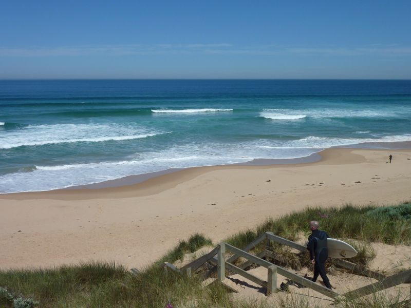 Cape Woolamai - Anzacs Beach, Woolamai Beach Road: Westerly view across beach