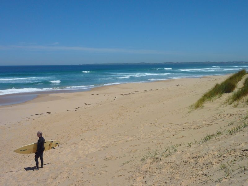 Cape Woolamai - Anzacs Beach, Woolamai Beach Road: North-westerly view across beach