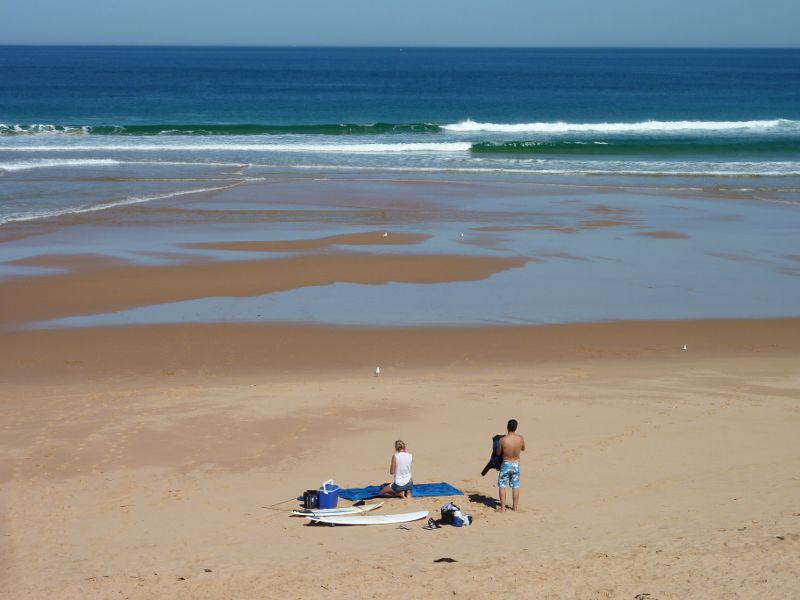 Cape Woolamai - Woolamai Surf Beach at surf lifesaving club, Woolamai Beach Road: View of beach from walkway