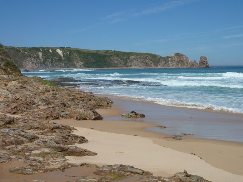 Cape Woolamai - Magic Lands Beach, north of The Pinnacles: Southerly view across ocean towards The Pinnacles