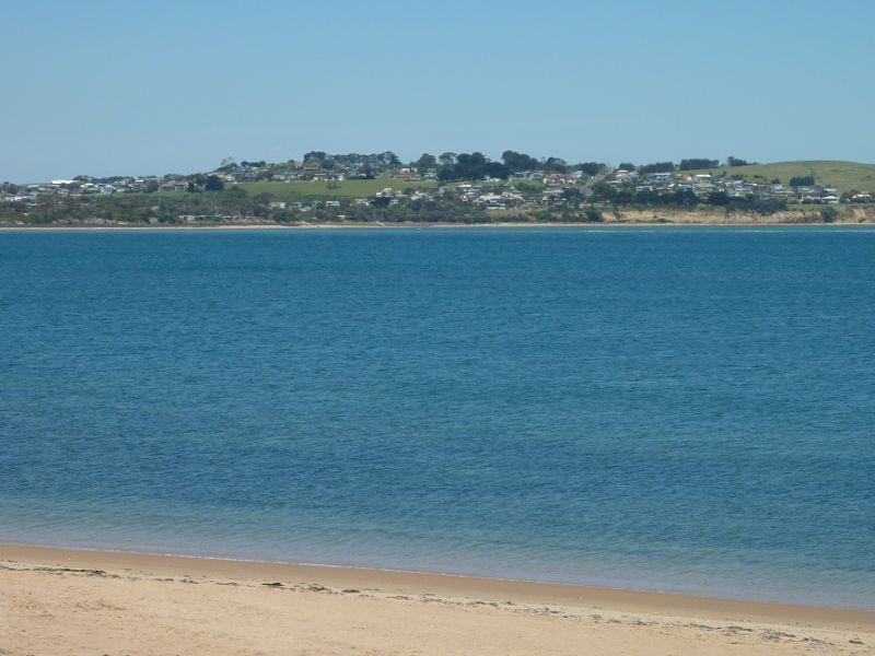 Cape Woolamai - Coastal scenery at east end of Seaspray Avenue - Easterly view across channel towards San Remo