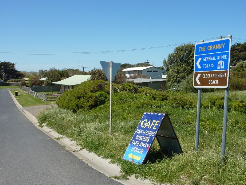 Cape Woolamai - Around Cape Woolamai: View east along The Cranny at Woolamai Beach Rd