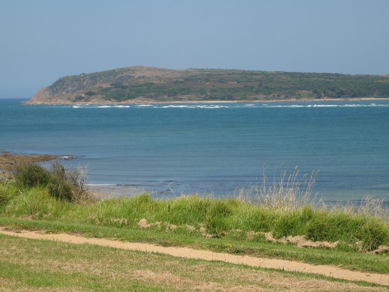 Cape Woolamai - Cape Woolamai views from Bonwicks Beach at San Remo: View towards Red Point