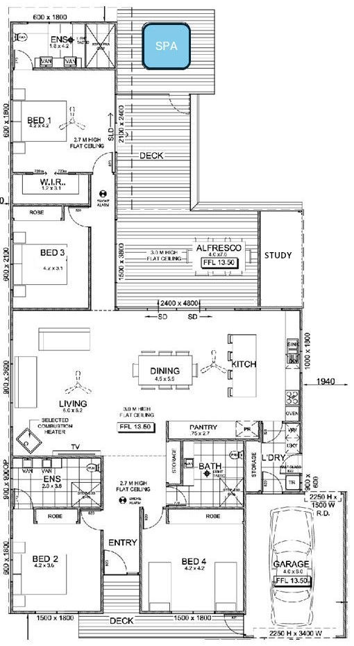 The Cape House - Floor plan