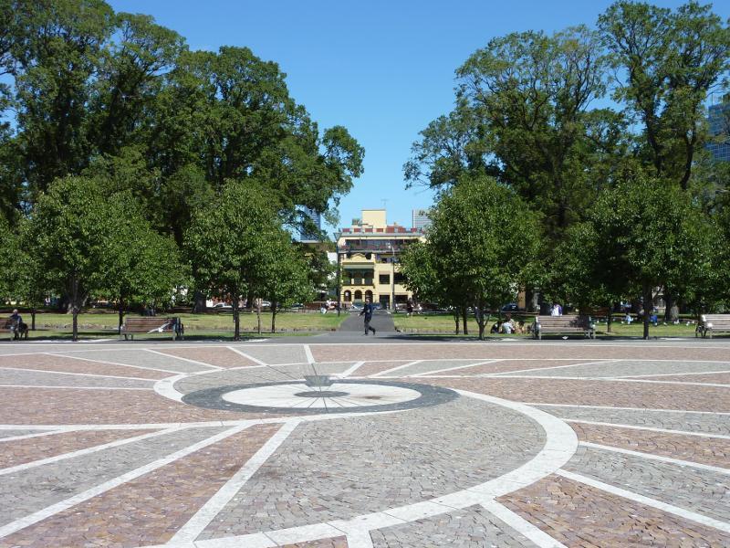 Carlton - Argyle Square and Piazza Italia, Lygon Street and Argyle Place North & South: Southerly view across Piazza Italia