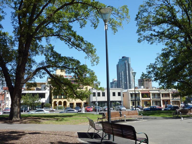 Carlton - Argyle Square and Piazza Italia, Lygon Street and Argyle Place North & South: Seating near Argyle Place South