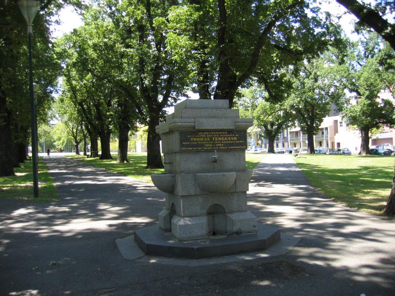 Carlton - University Square and surroundings: Thomas Ferguson memorial drinking fountain, southern end of University Square
