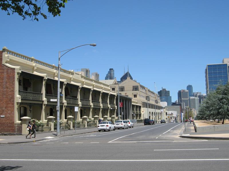 Carlton - University Square and surroundings: View south along Leicester St at Grattan St