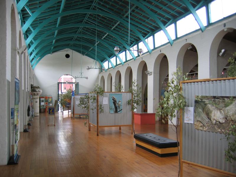 Castlemaine - Shops and commercial centre along Barker, Mostyn and Lyttleton Streets: Inside Visitor Information Centre, Mostyn St