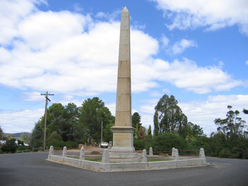 Castlemaine - Burke and Wills memorial, east end of Mostyn Street: Burke and Wills memorial