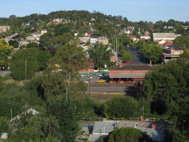Castlemaine - Old Castlemaine Gaol: View east from Goal towards railway station