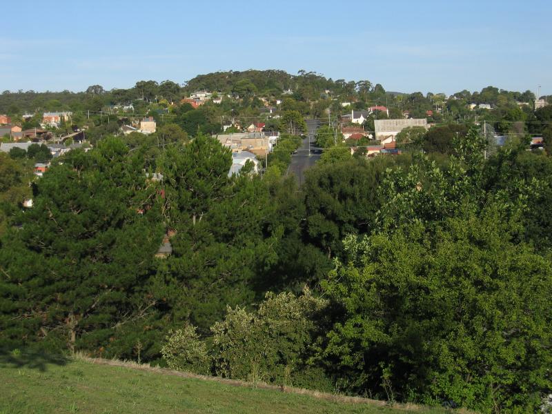 Castlemaine - Old Castlemaine Gaol: View east from Gaol towards town centre