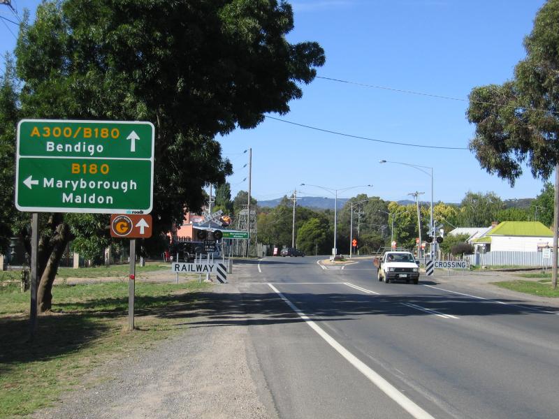 Castlemaine - Western outskirts of Castlemaine - View north-east along Johnstone towards Elizabeth St