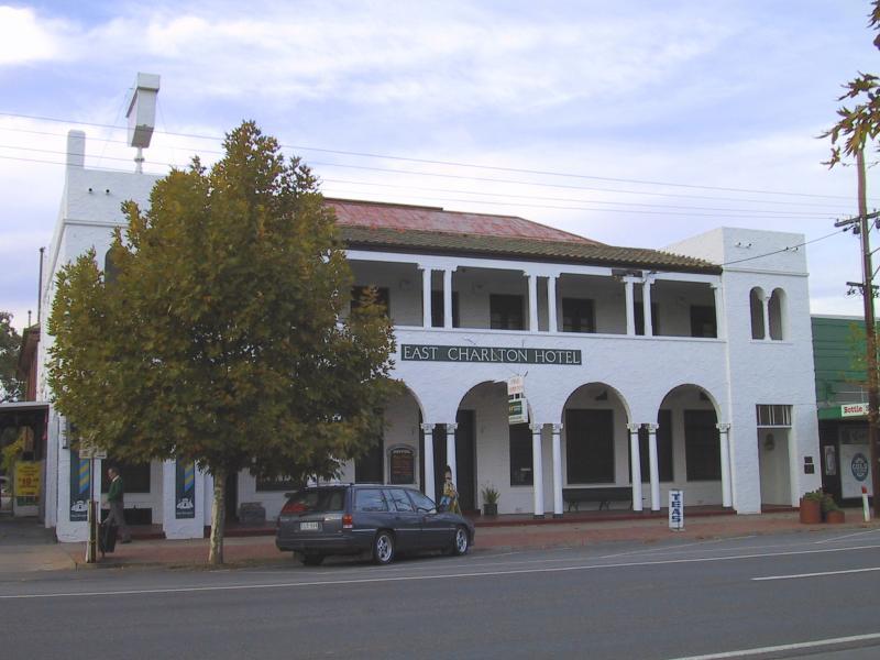 Charlton - Shops and commercial centre, High Street (Calder Highway): East Charlton Hotel, High St near John Curtin Dr