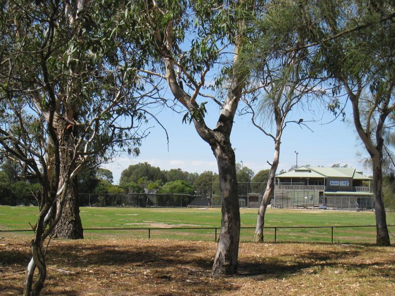 Chelsea - Bicentennial Park: View of baseball field and pavillion