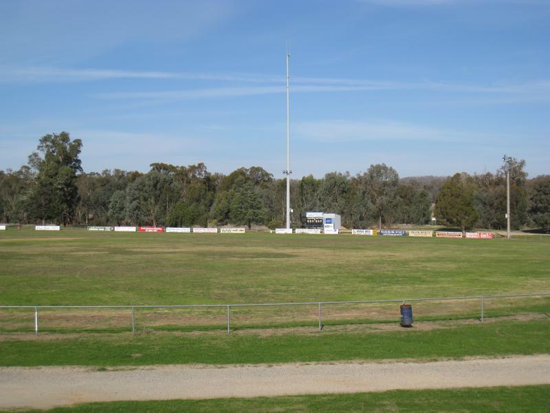 Chiltern - Lake Anderson and surrounding parkland: View across sports oval