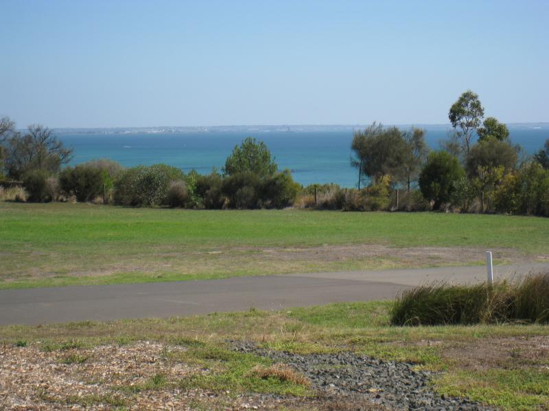 Clifton Springs - Golf club and bowling club, Springs Street: View towards bay from Springs St north of golf club