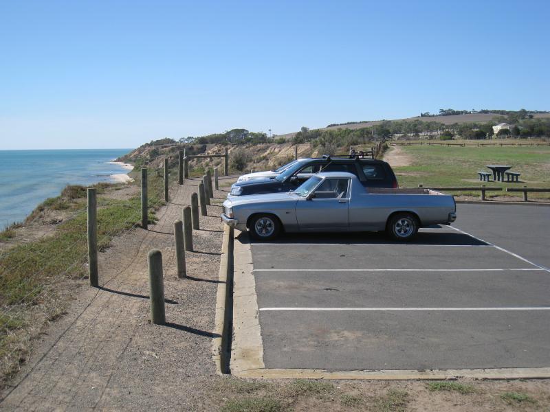 Clifton Springs - Coastline around Beacon Point, northern end of Beacon Point Road - Car park overlooking bay at northern end of Beacon Point Rd