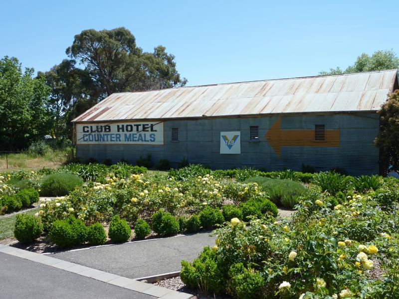 Clunes - Shops and commercial centre, Fraser Street between Service Street and Templeton Street: Gardens at Collins Place