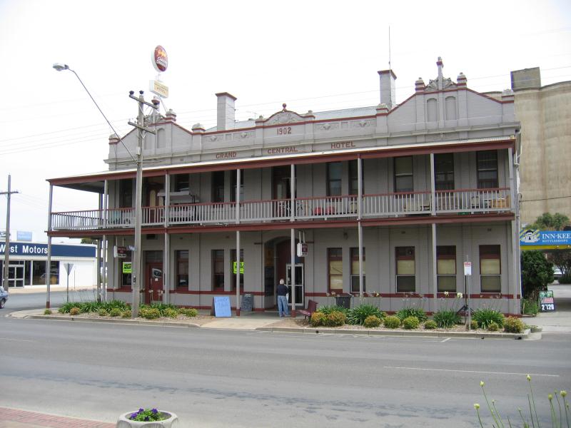 Cobram - Commercial centre and shops: Grand Central Hotel, corner Punt Rd and Terminus St