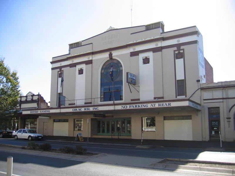Colac - Shops and commercial centre: Old Regent Theatre, now RSL Club, Murray St