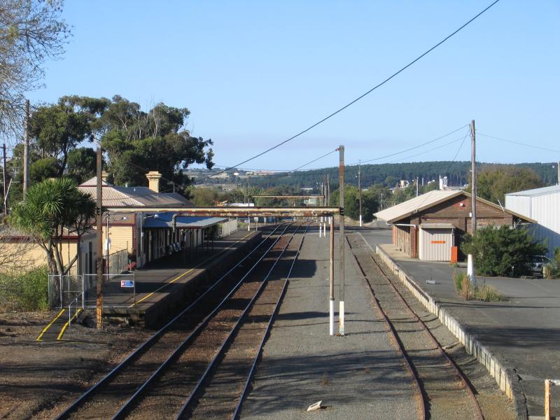 Colac - Around Colac: View east along railway line towards Colac station
