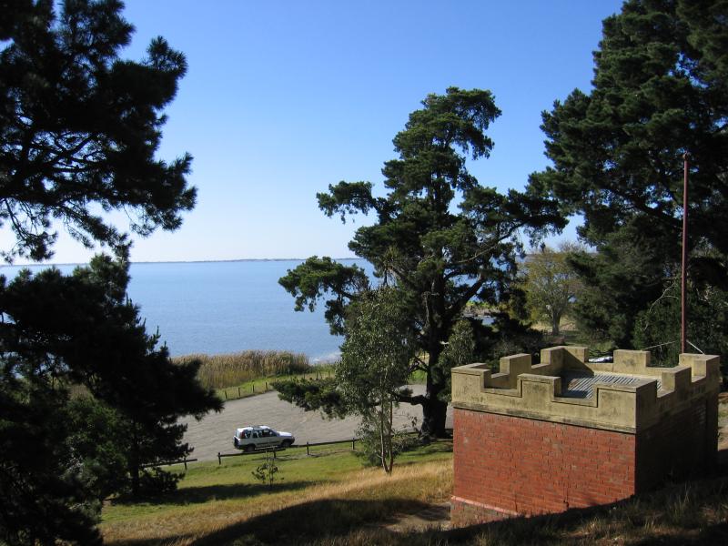 Colac - Botanic Gardens, Fyans Street: View north across Lake Colac from gardens
